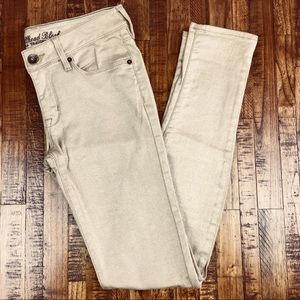 Bullhead Skinniest Jeans Gold Denim Skinny Shimmer